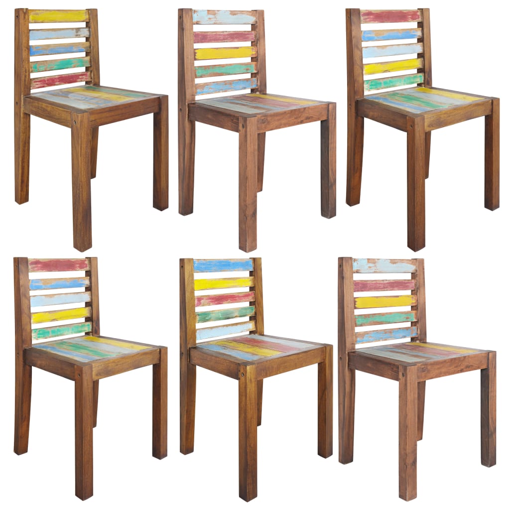 Sillas De Comedor 2 Unidades Madera Maciza Reciclada