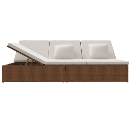 Tumbona Convertible Con Cojines De Ratán Sintético