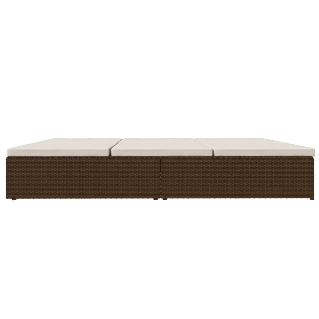 Tumbona Convertible Con Cojines De Ratán Sintético