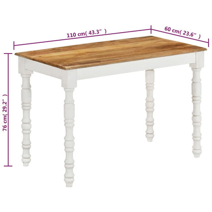 Mesa De Comedor Madera Maciza De Mango