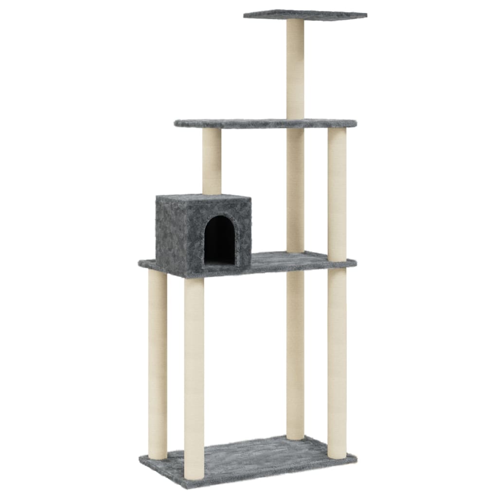 Rascador Para Gatos Con Postes De Sisal 147 Cm