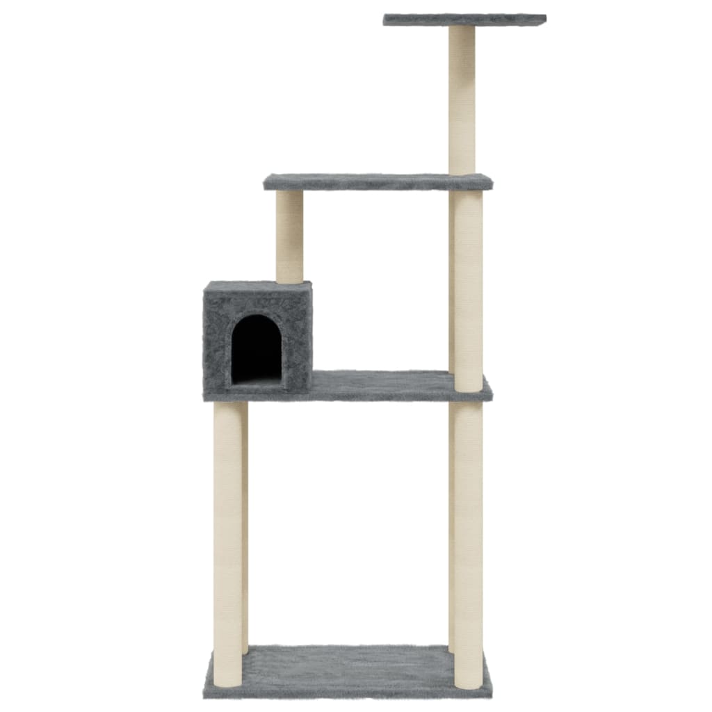 Rascador Para Gatos Con Postes De Sisal 147 Cm