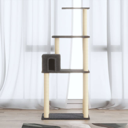 Rascador Para Gatos Con Postes De Sisal 147 Cm