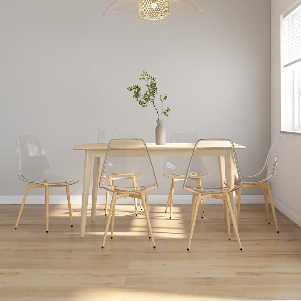 Sillas De Comedor 4 Unidades Transparente Pet