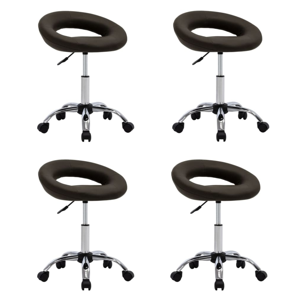 Silla De Comedor Giratoria De Cuero Sintética