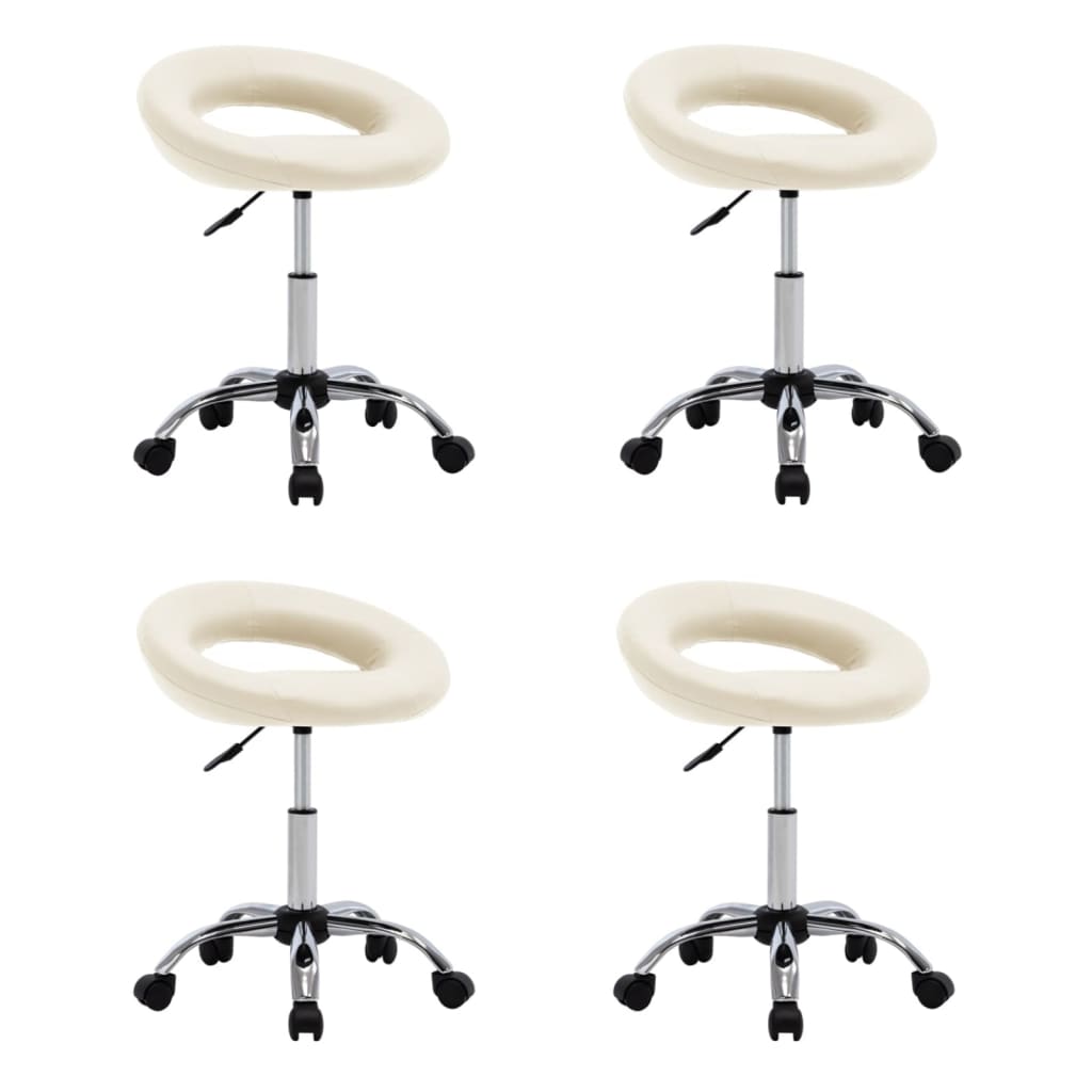 Silla De Comedor Giratoria De Cuero Sintética