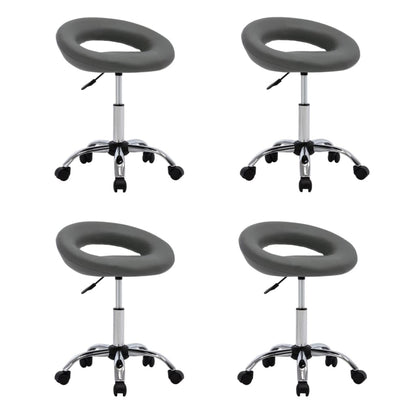 Silla De Comedor Giratoria De Cuero Sintética