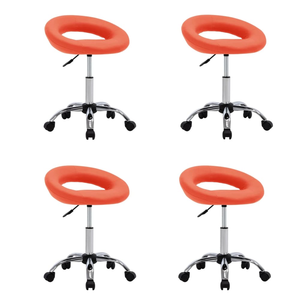 Silla De Comedor Giratoria De Cuero Sintética