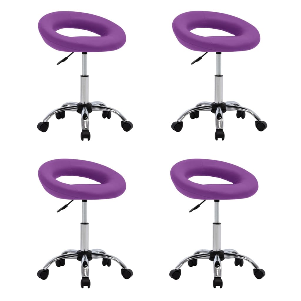 Silla De Comedor Giratoria De Cuero Sintética