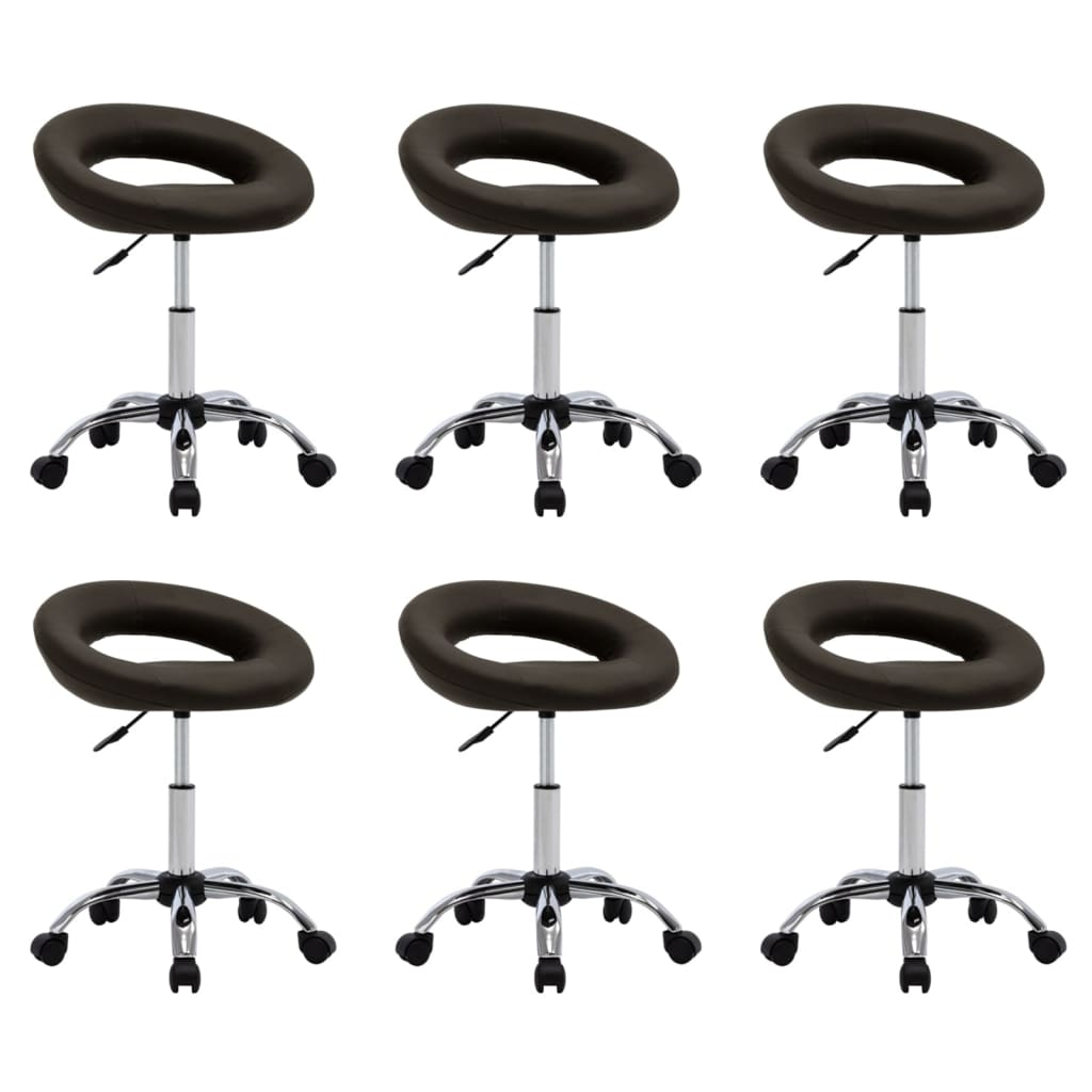 Silla De Comedor Giratoria De Cuero Sintética