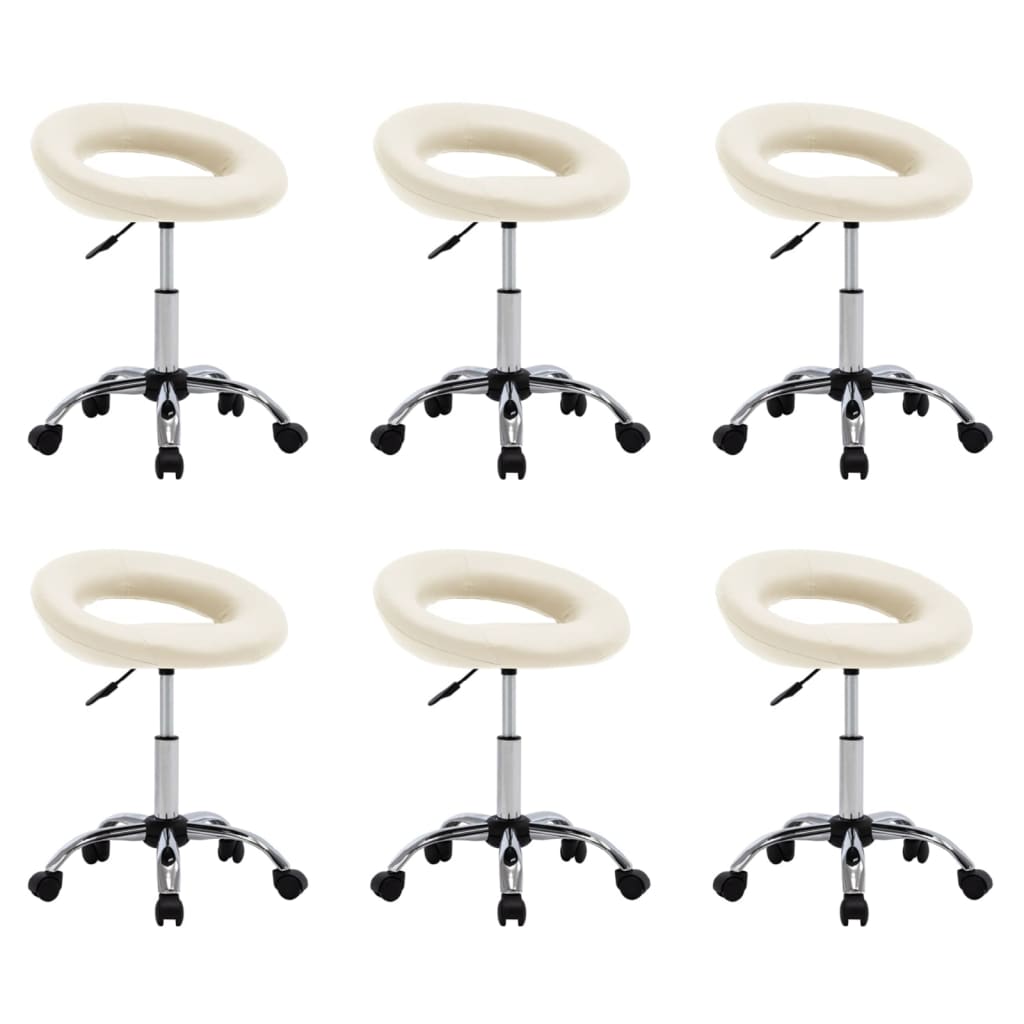 Silla De Comedor Giratoria De Cuero Sintética