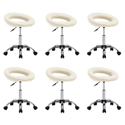 Silla De Comedor Giratoria De Cuero Sintética