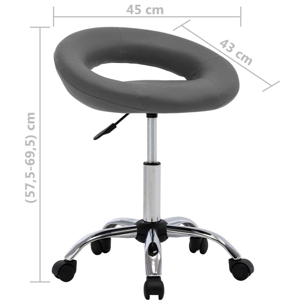 Silla De Comedor Giratoria De Cuero Sintética