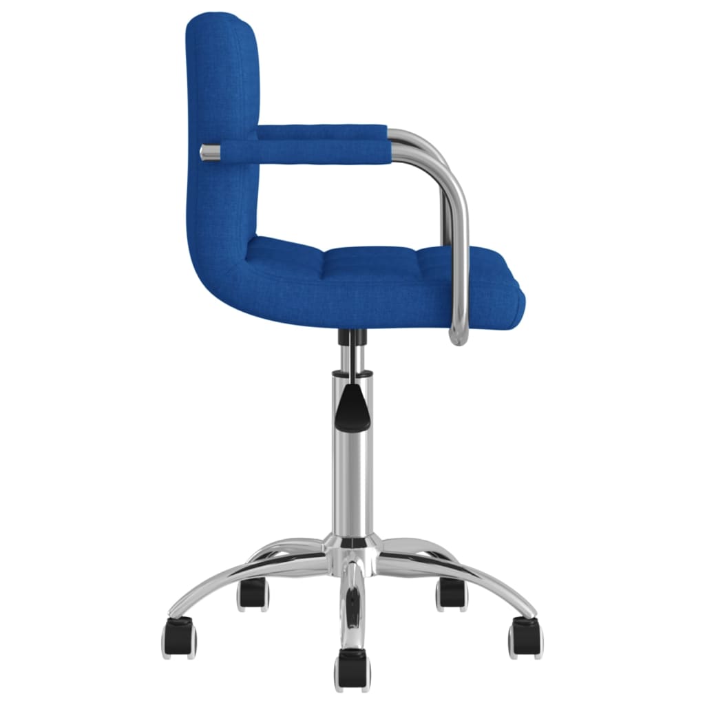 Silla De Comedor Giratoria Tela Azul