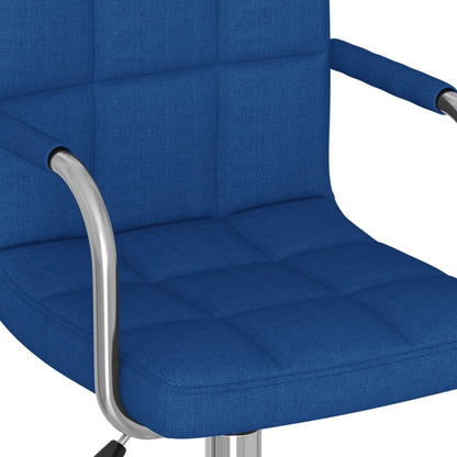 Silla De Comedor Giratoria Tela Azul