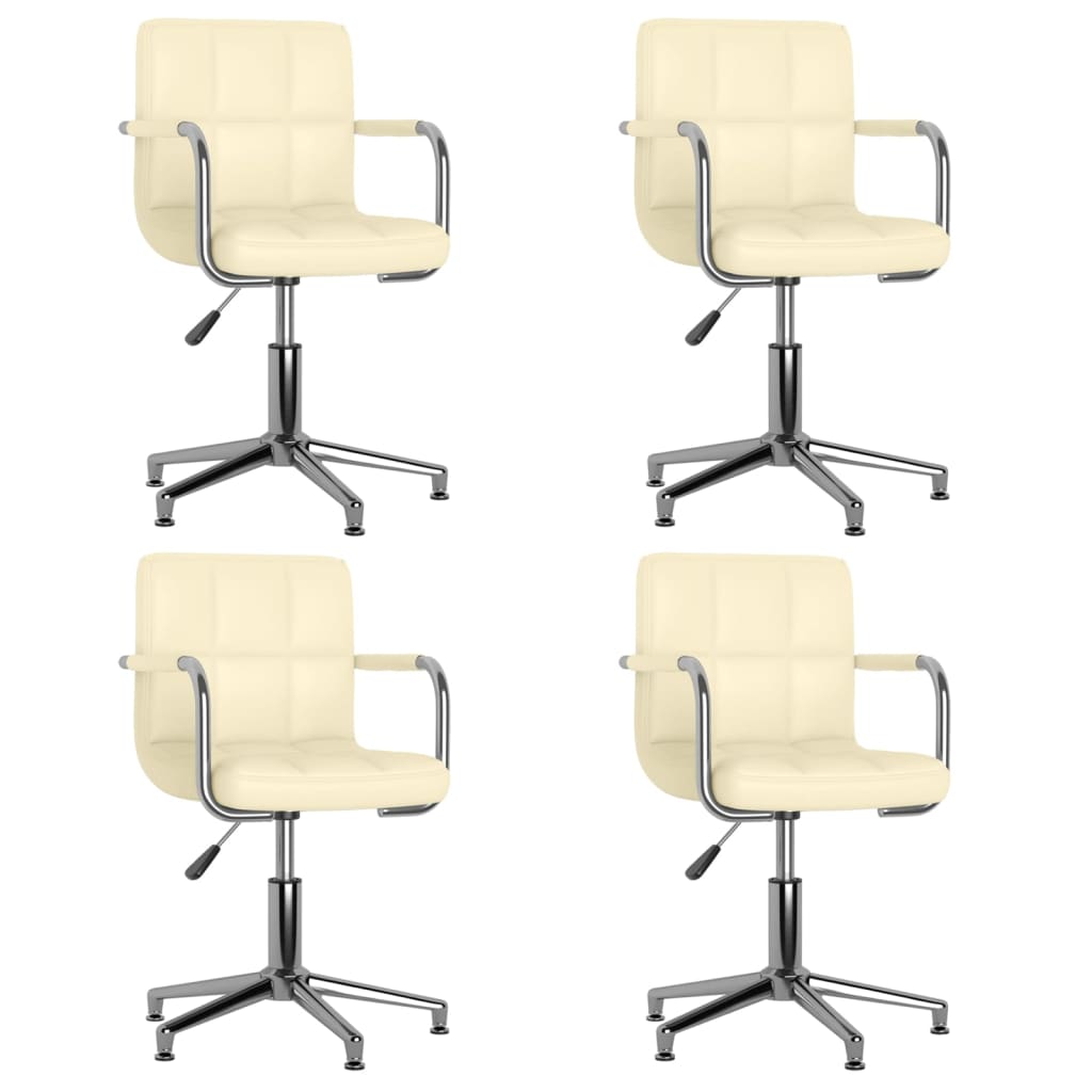 Sillas De Comedor Giratorias 6 Unidades Cuero Sintético
