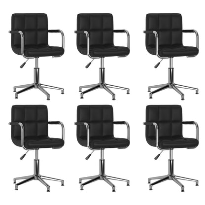 Sillas De Comedor Giratorias 6 Unidades Cuero Sintético