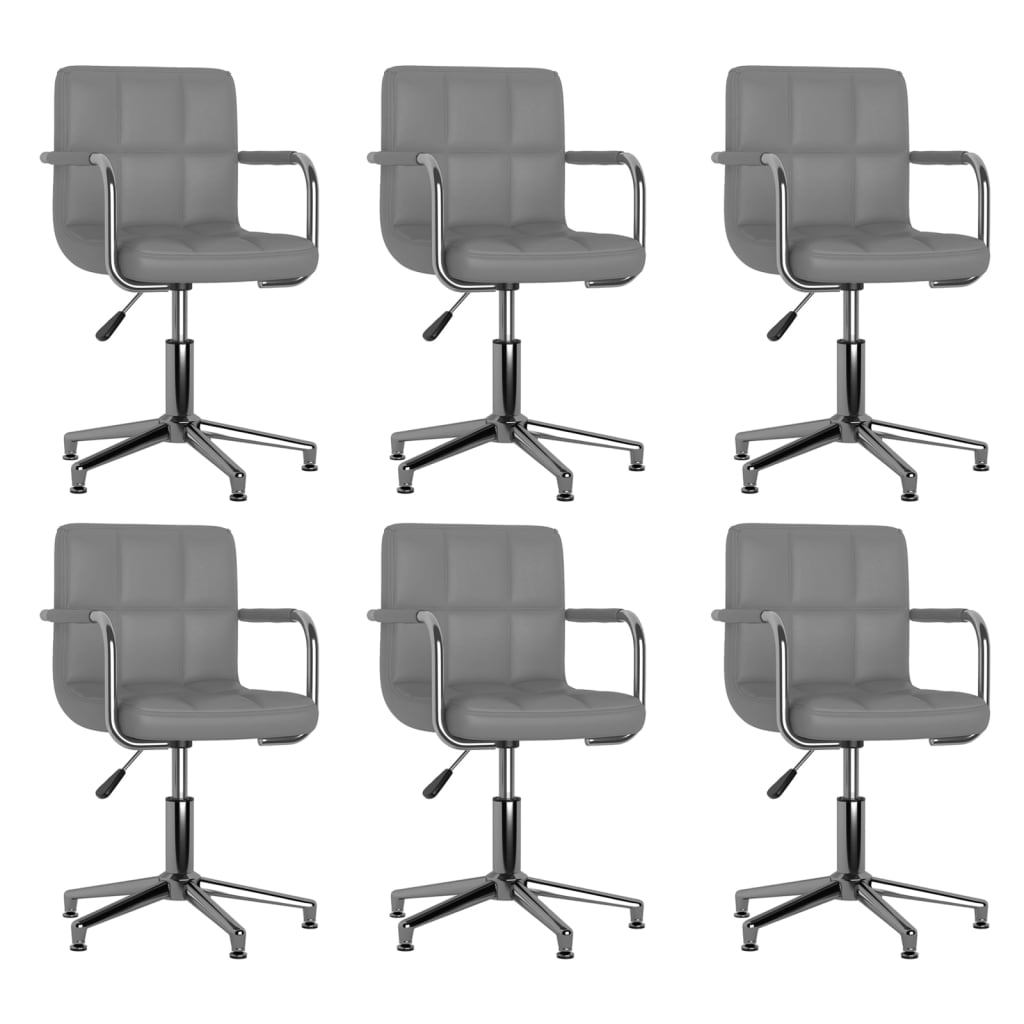 Sillas De Comedor Giratorias 6 Unidades Cuero Sintético