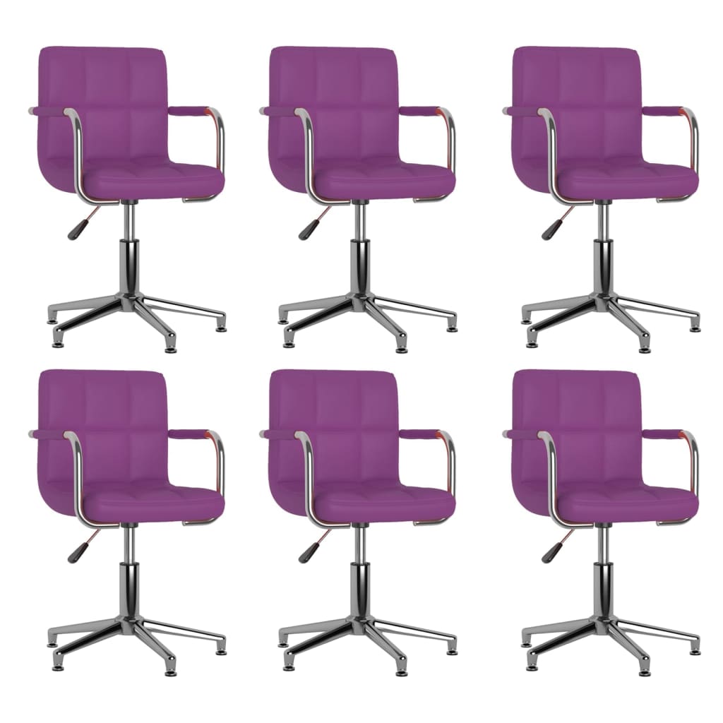 Sillas De Comedor Giratorias 6 Unidades Cuero Sintético