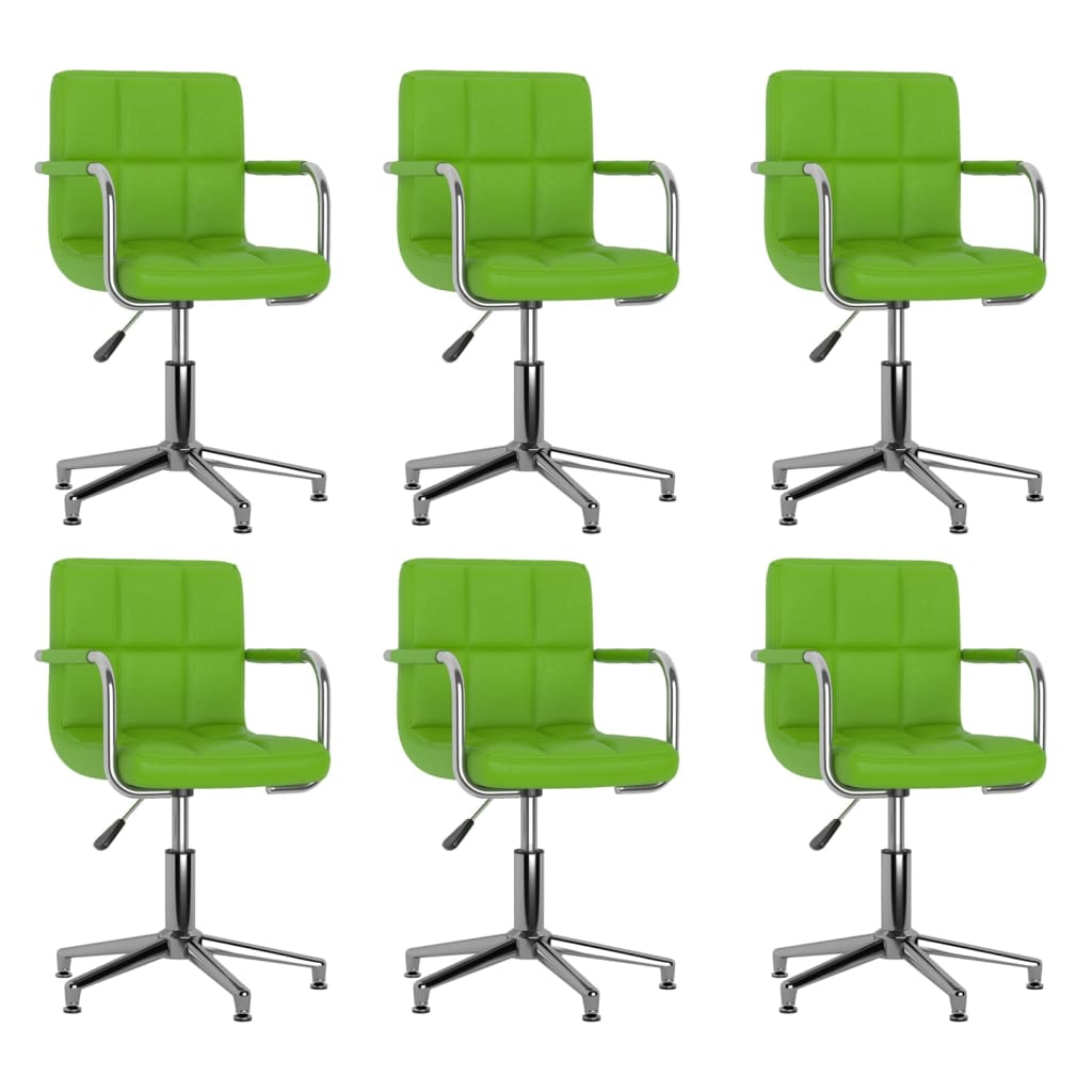 Sillas De Comedor Giratorias 6 Unidades Cuero Sintético