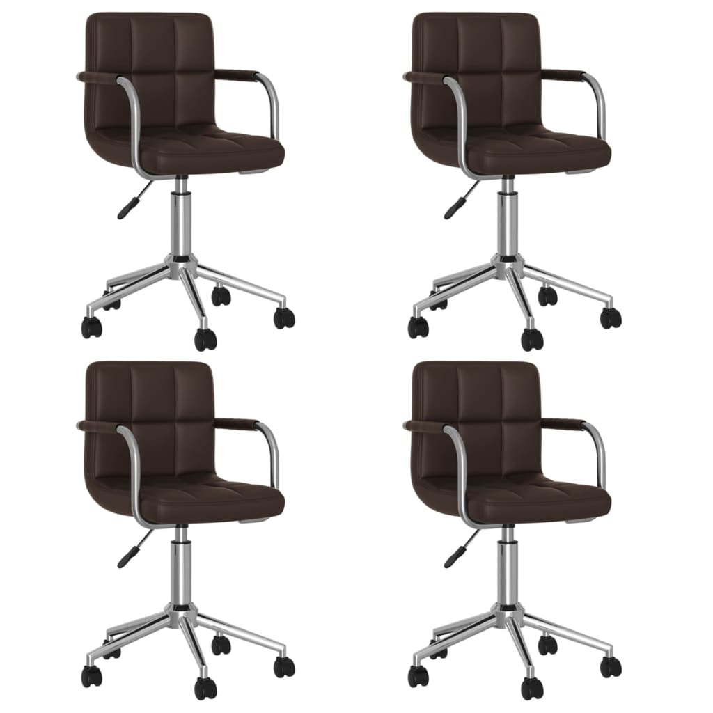 Silla De Comedor Giratoria Cuero Sintético