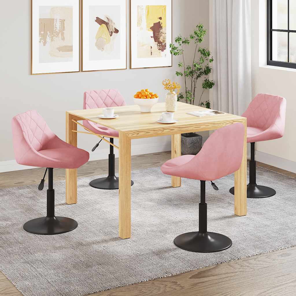 Sillas De Comedor Giratorias 4 Unidades De Terciopelo