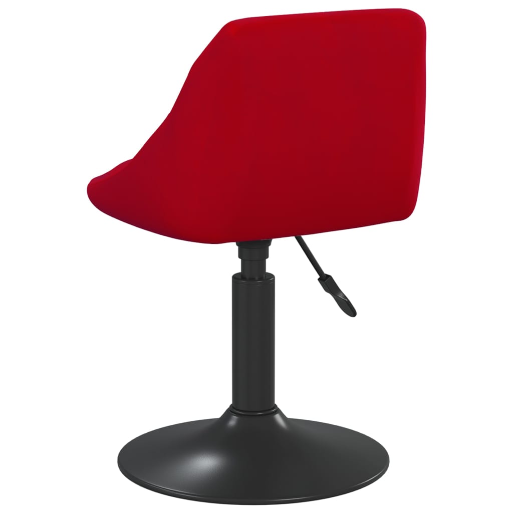 Sillas De Comedor Giratorias 4 Unidades Terciopelo Rojo Tinto