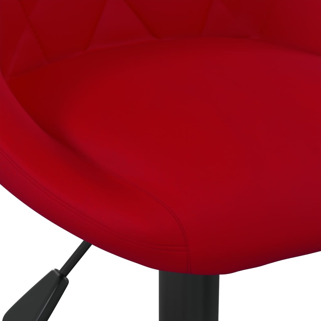 Sillas De Comedor Giratorias 4 Unidades Terciopelo Rojo Tinto
