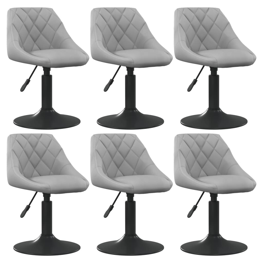 Silla De Comedor Giratoria 6 Uds Terciopelo