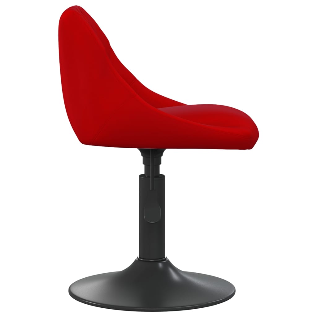 Sillas De Comedor Giratorias 6 Unidades Terciopelo Rojo Tinto