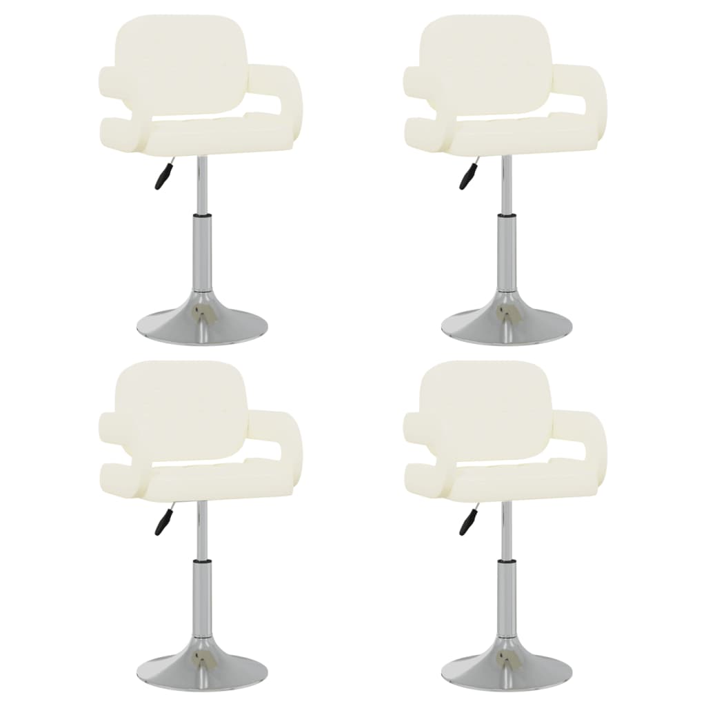 Sillas De Comedor Giratorias 4 Unidades Cuero Sintético