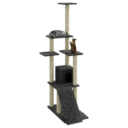 Rascador Para Gatos Con Postes De Sisal 155 Cm