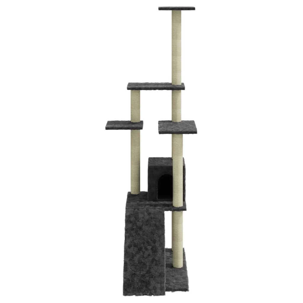 Rascador Para Gatos Con Postes De Sisal 155 Cm