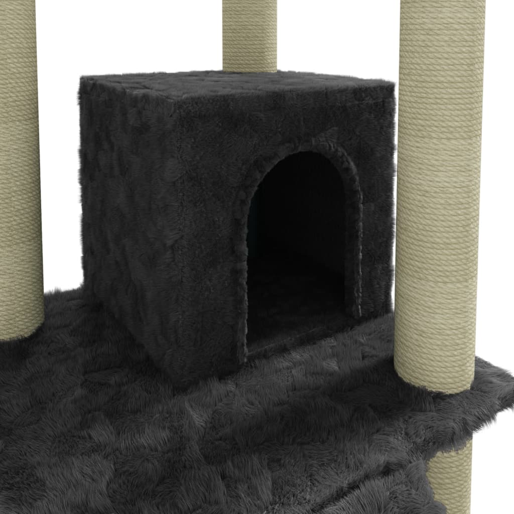 Rascador Para Gatos Con Postes De Sisal 155 Cm