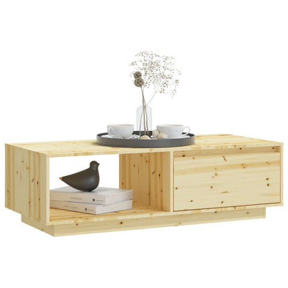Mesa De Centro De Madera Maciza De Abeto 110X50X33,5 Cm