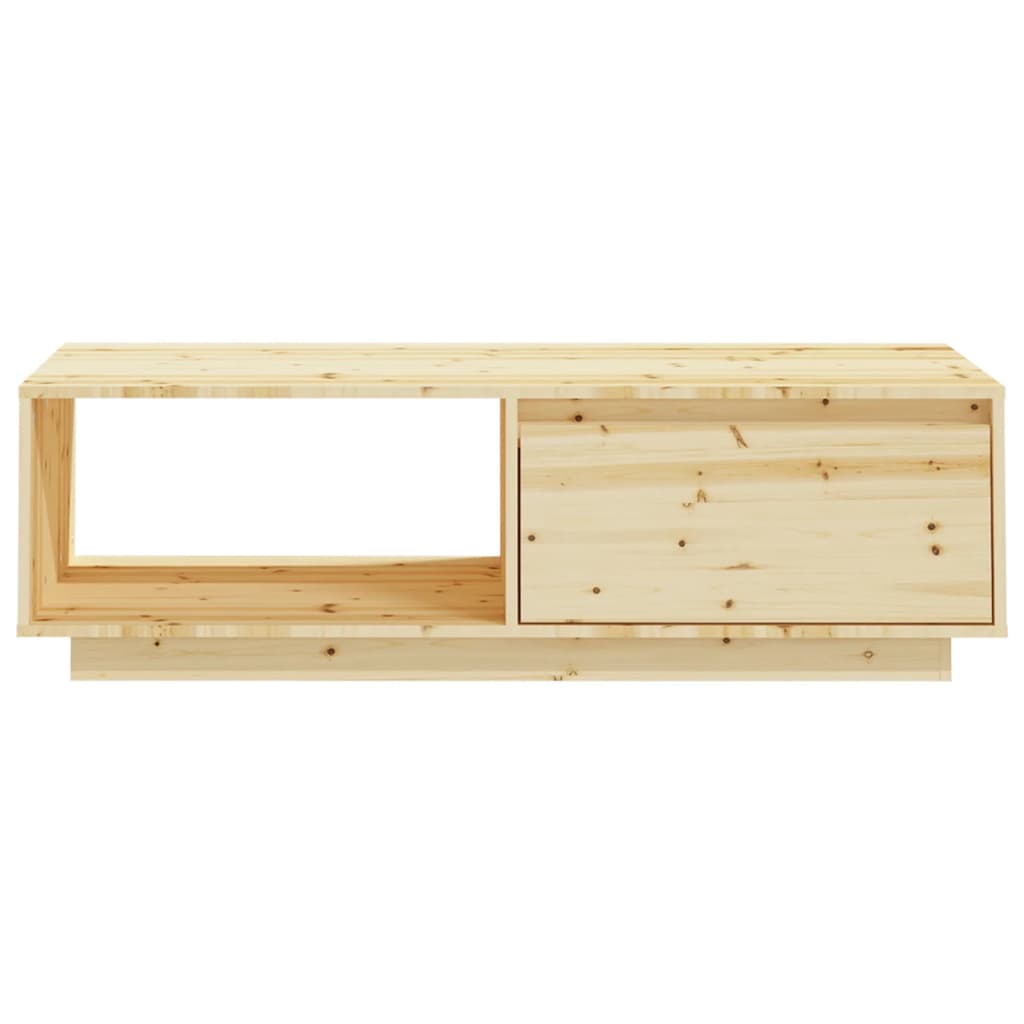 Mesa De Centro De Madera Maciza De Abeto 110X50X33,5 Cm