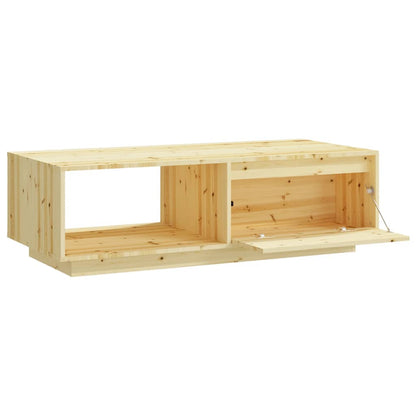 Mesa De Centro De Madera Maciza De Abeto 110X50X33,5 Cm
