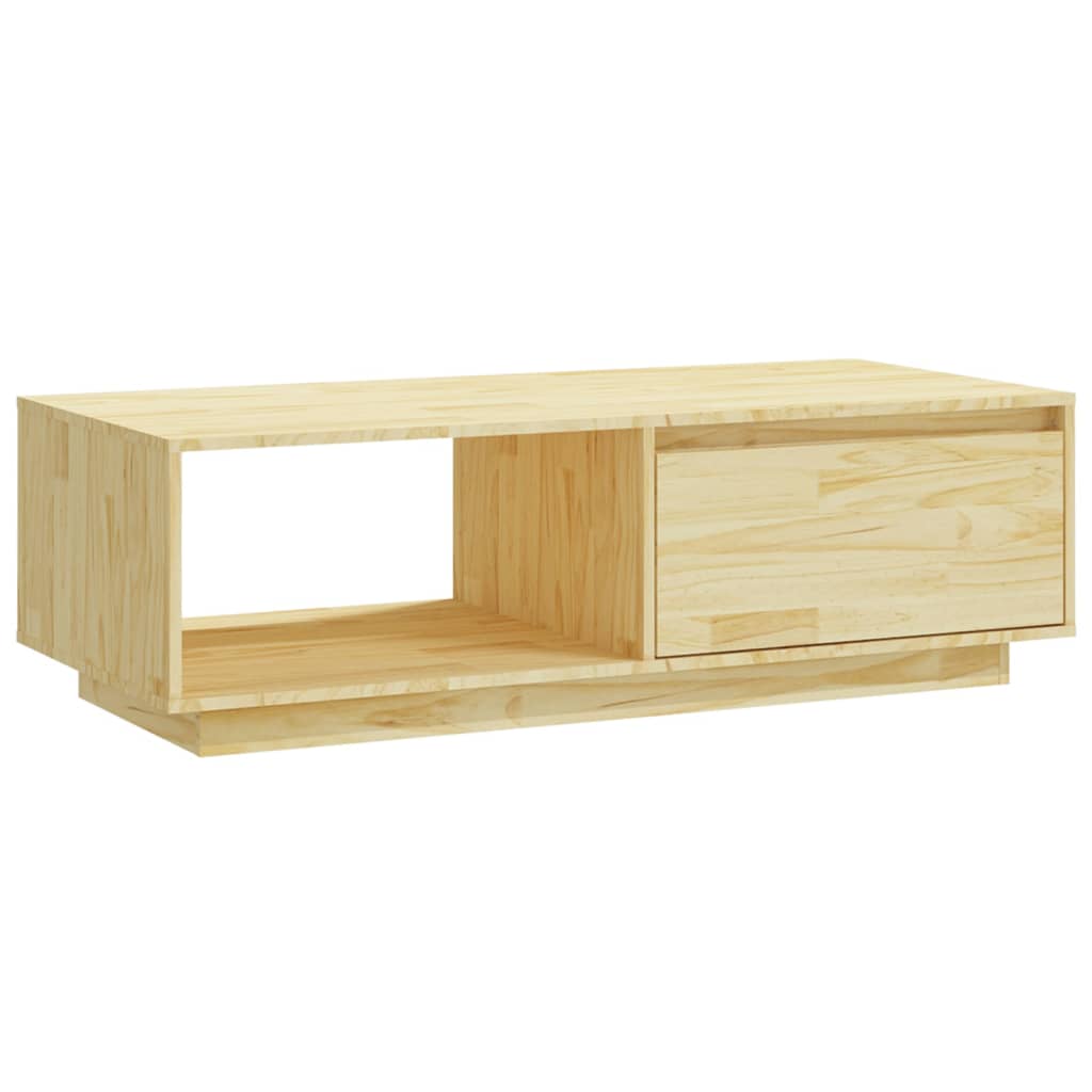 Mesa De Centro De Madera Maciza De Pino 110X50X33,5 Cm