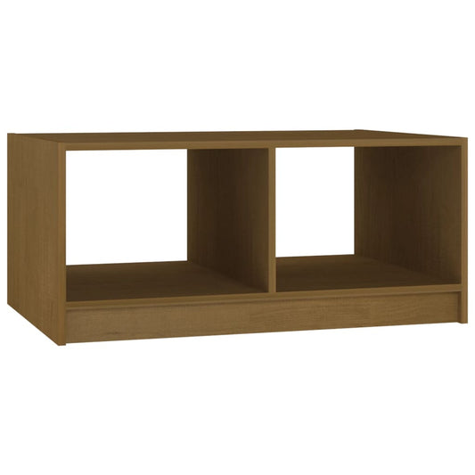 Mesa De Centro Madera Maciza Pino 75X50X33,5 Cm