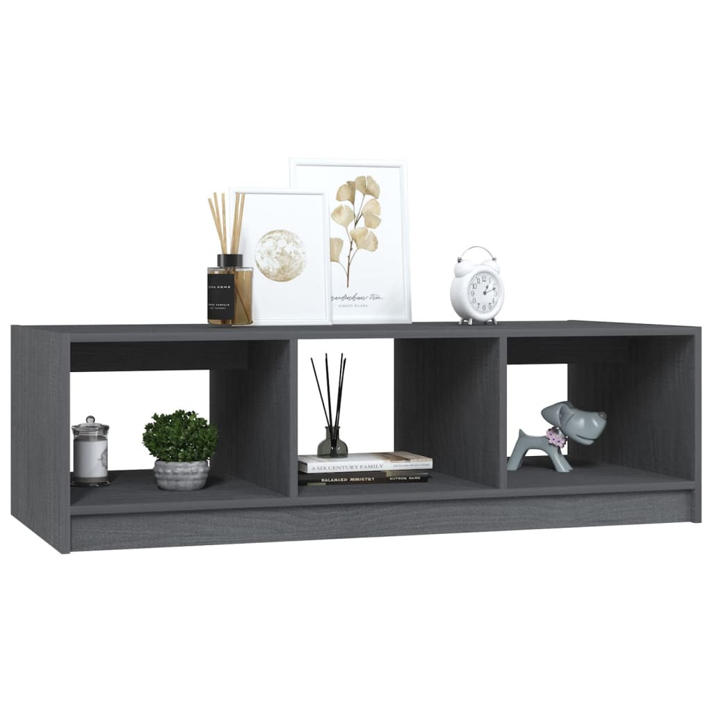 Mesa De Centro De Madera Maciza De Pino 110X50X34 Cm