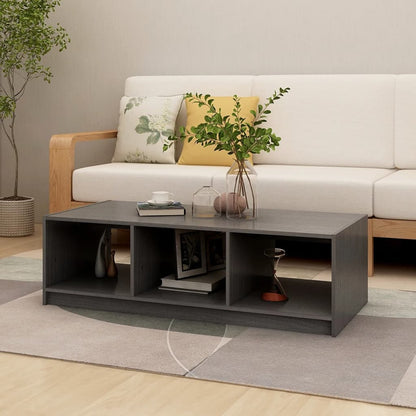 Mesa De Centro De Madera Maciza De Pino 110X50X34 Cm