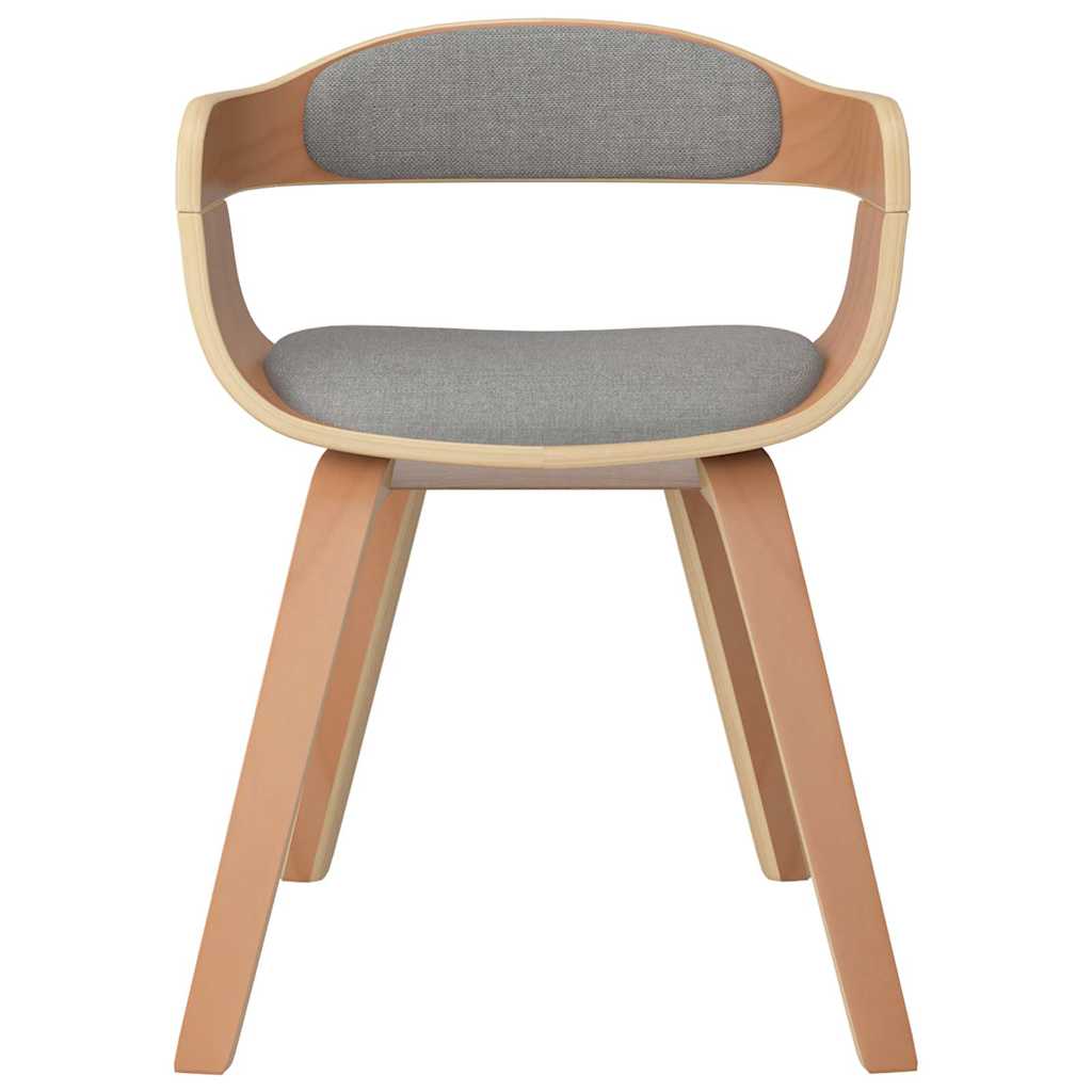 Sillas De Comedor 2 Uds Madera Curvada Y Tela Gris Taupe