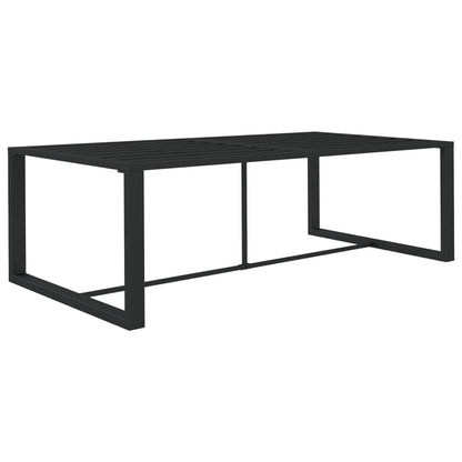 Mesa De Comedor De Jardín Aluminio Gris Antracita 120X60X66Cm