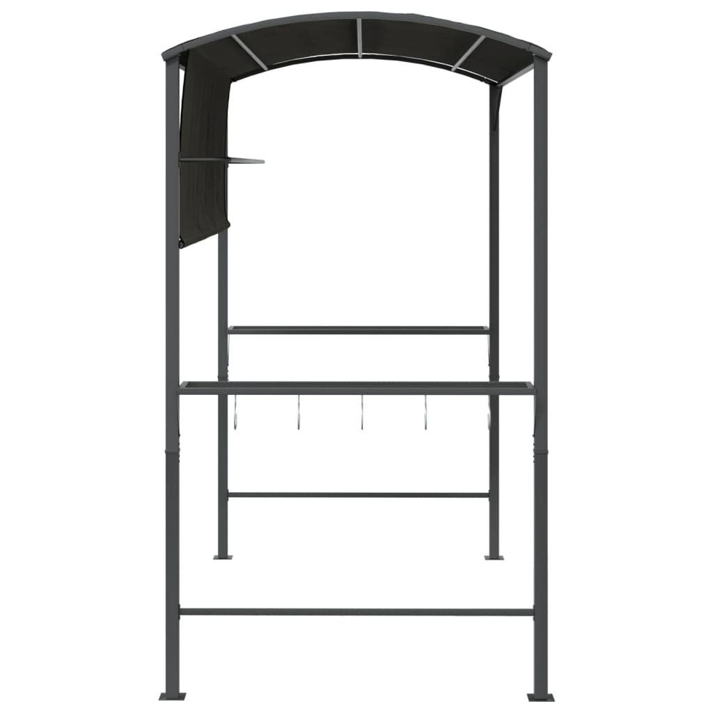 Cenador Con Tejado Gris 220X110X200 Cm