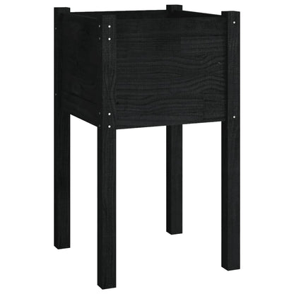 Jardineras 2 Unidades Madera Maciza De Pino 40X40X70 Cm