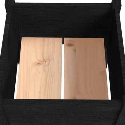 Jardineras 2 Unidades Madera Maciza De Pino 40X40X70 Cm