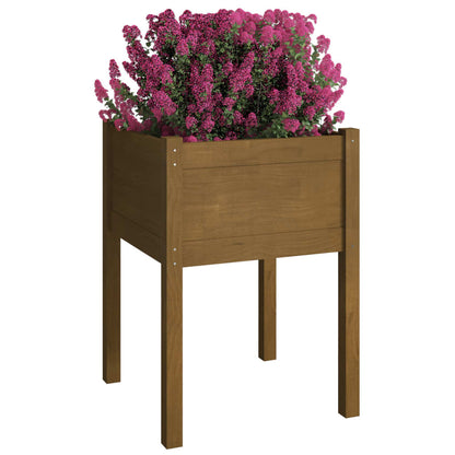Jardineras 2 Uds Madera Maciza De Pino 50X50X70 Cm
