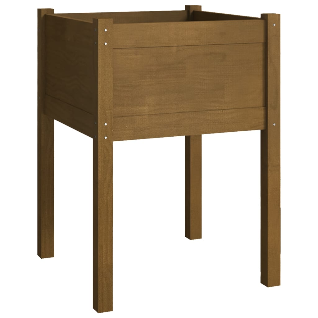 Jardineras 2 Uds Madera Maciza De Pino 50X50X70 Cm