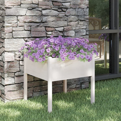 Jardineras 2 Uds Madera Maciza De Pino 70X70X70 Cm