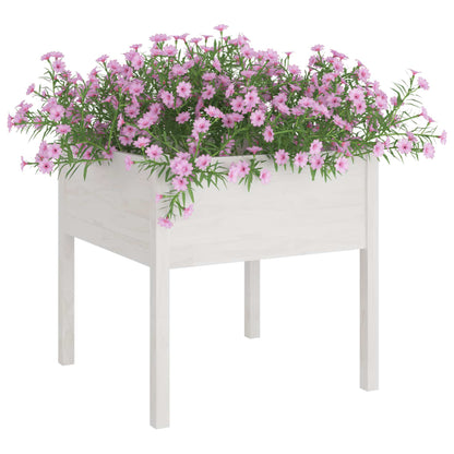 Jardineras 2 Uds Madera Maciza De Pino 70X70X70 Cm
